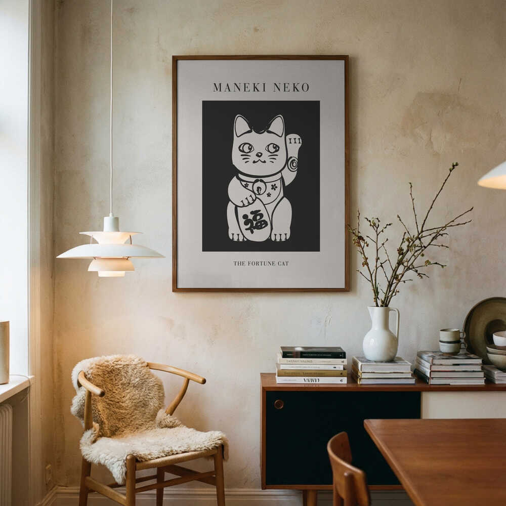 Maneki Neko Fortune Cat Poster