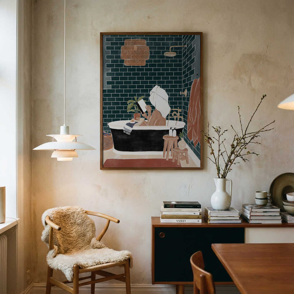 Badezimmer-Babe-Poster