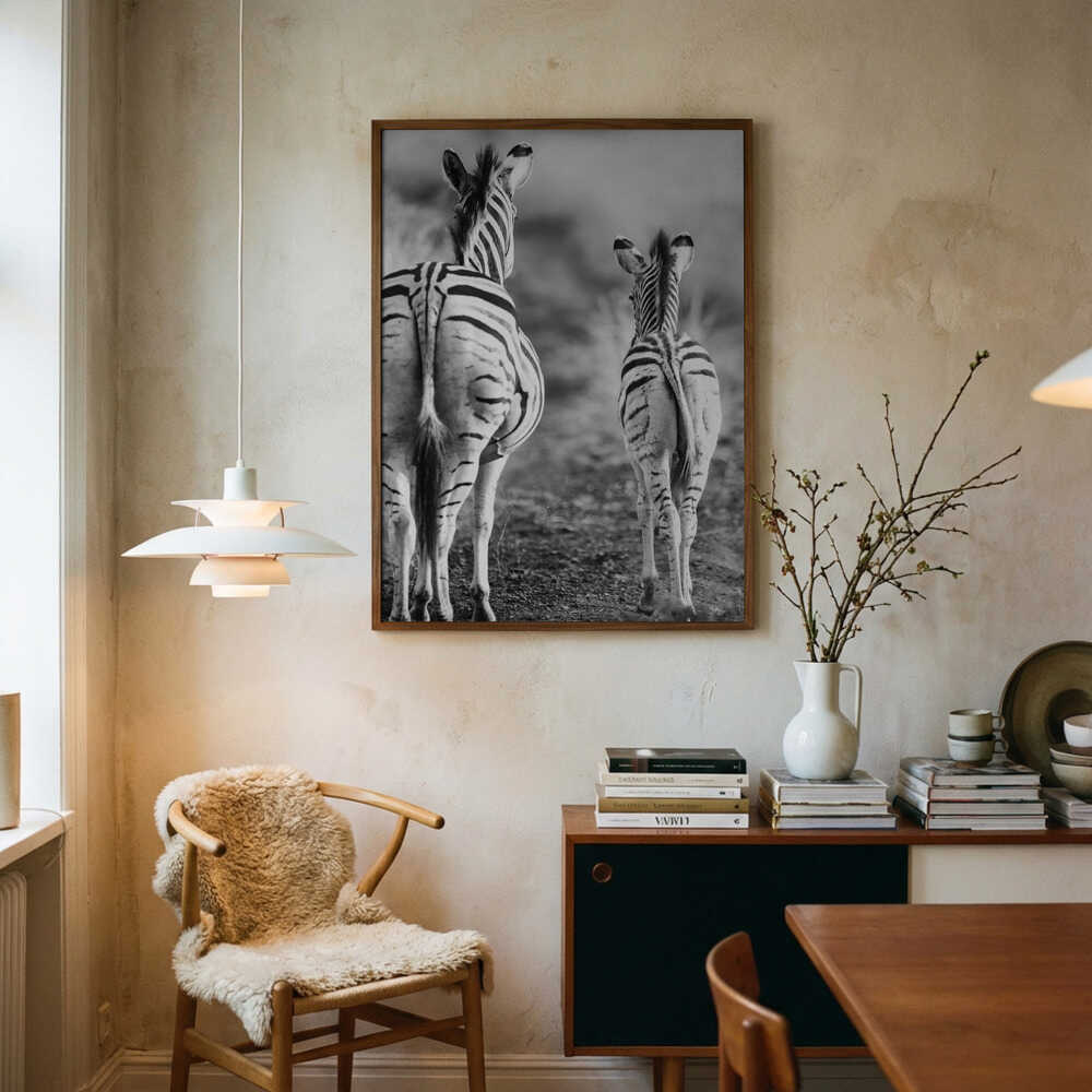 Striped Horse Back Side Poster