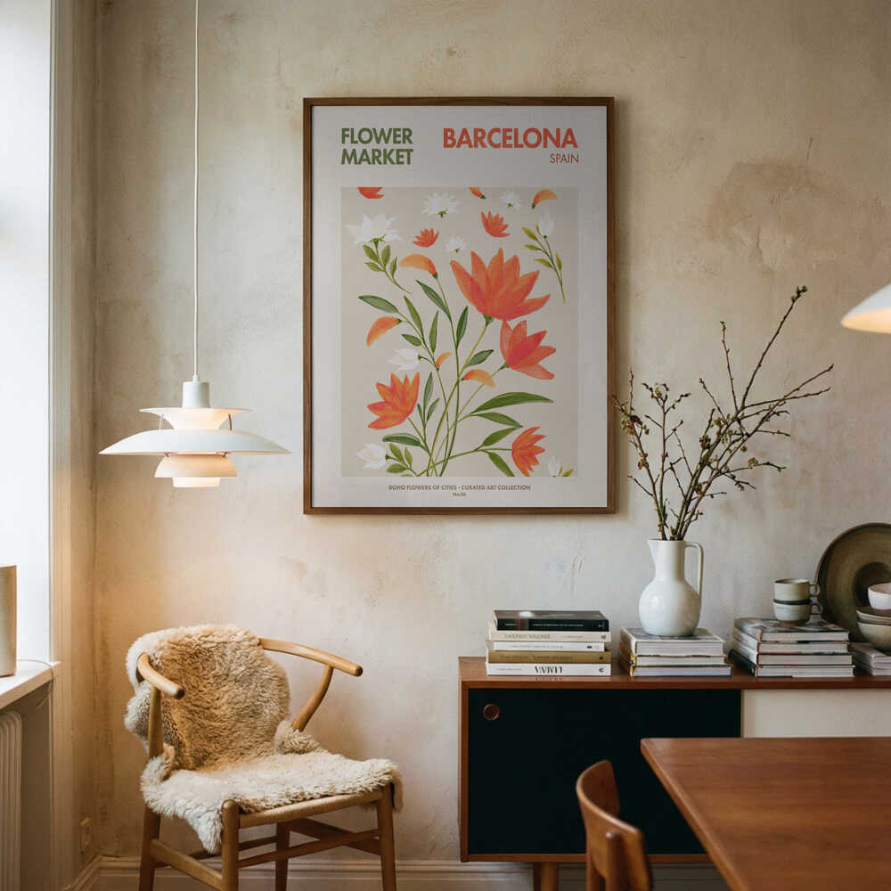 Barcelona-Blüten-Poster