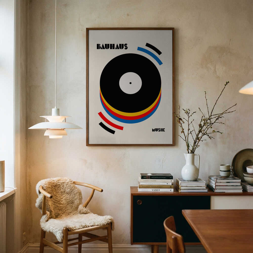 Poster „Abstrakte Musik auf Vinyl“