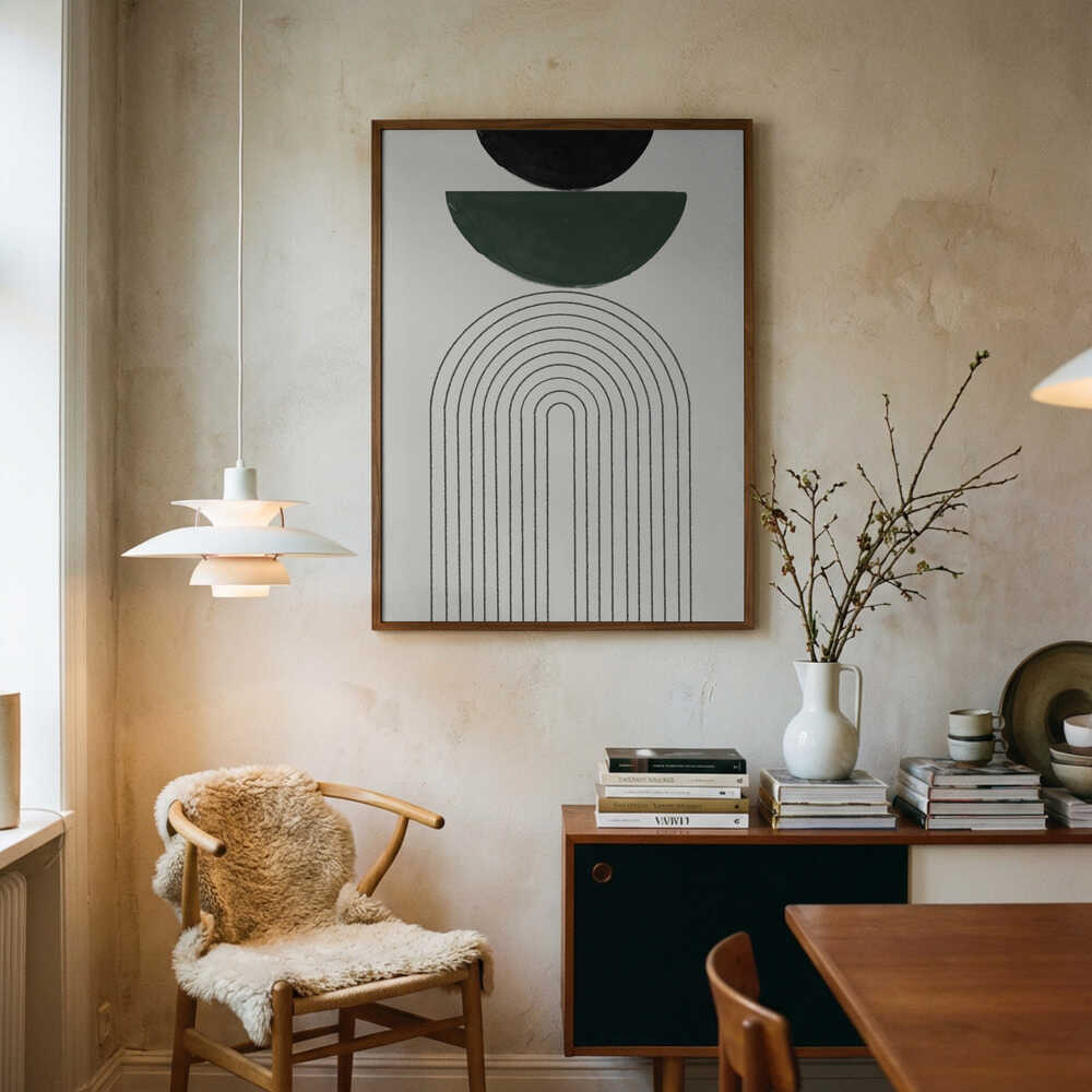Poster „Gebogene Geometrie“