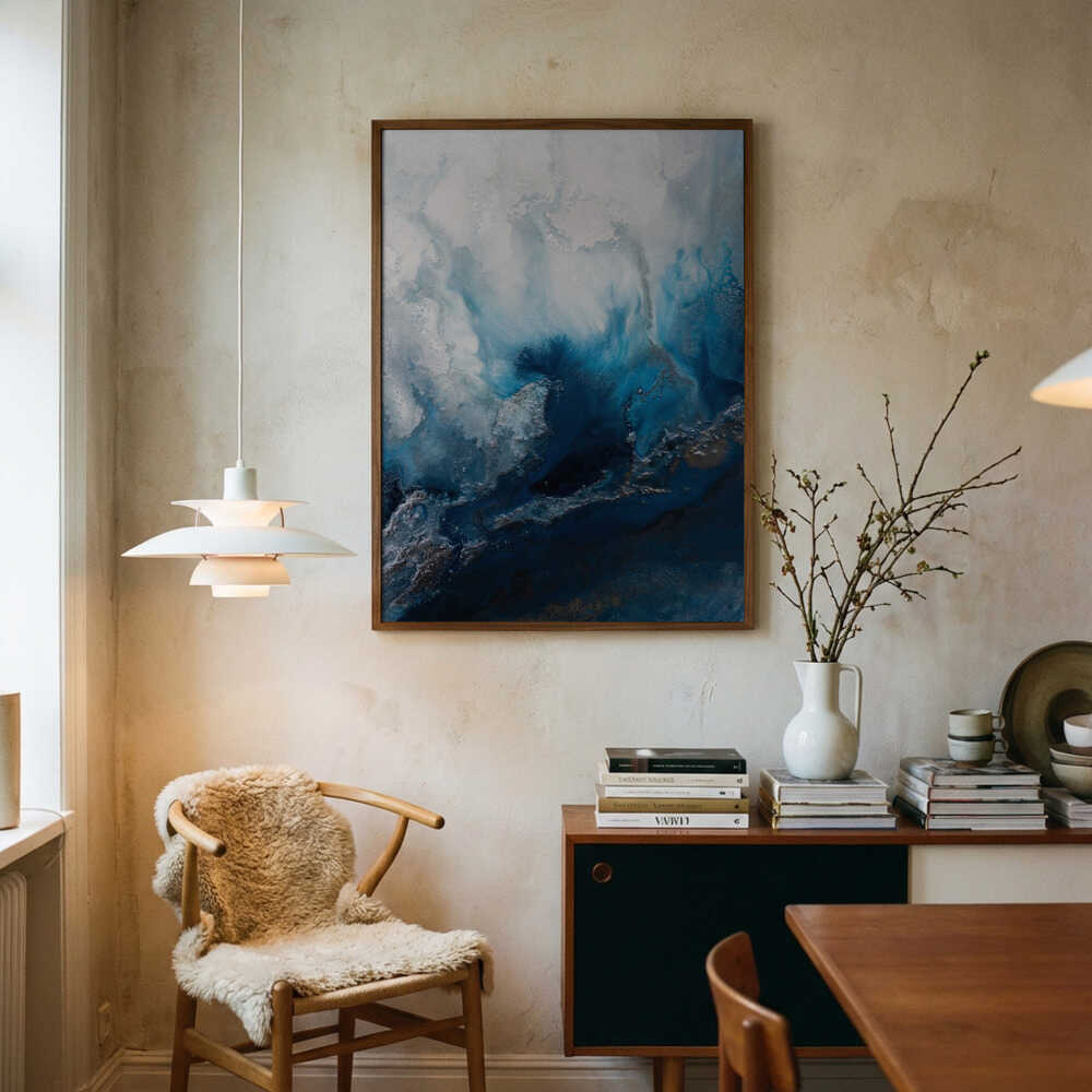 Seascape abstraction - Blue Waters Poster