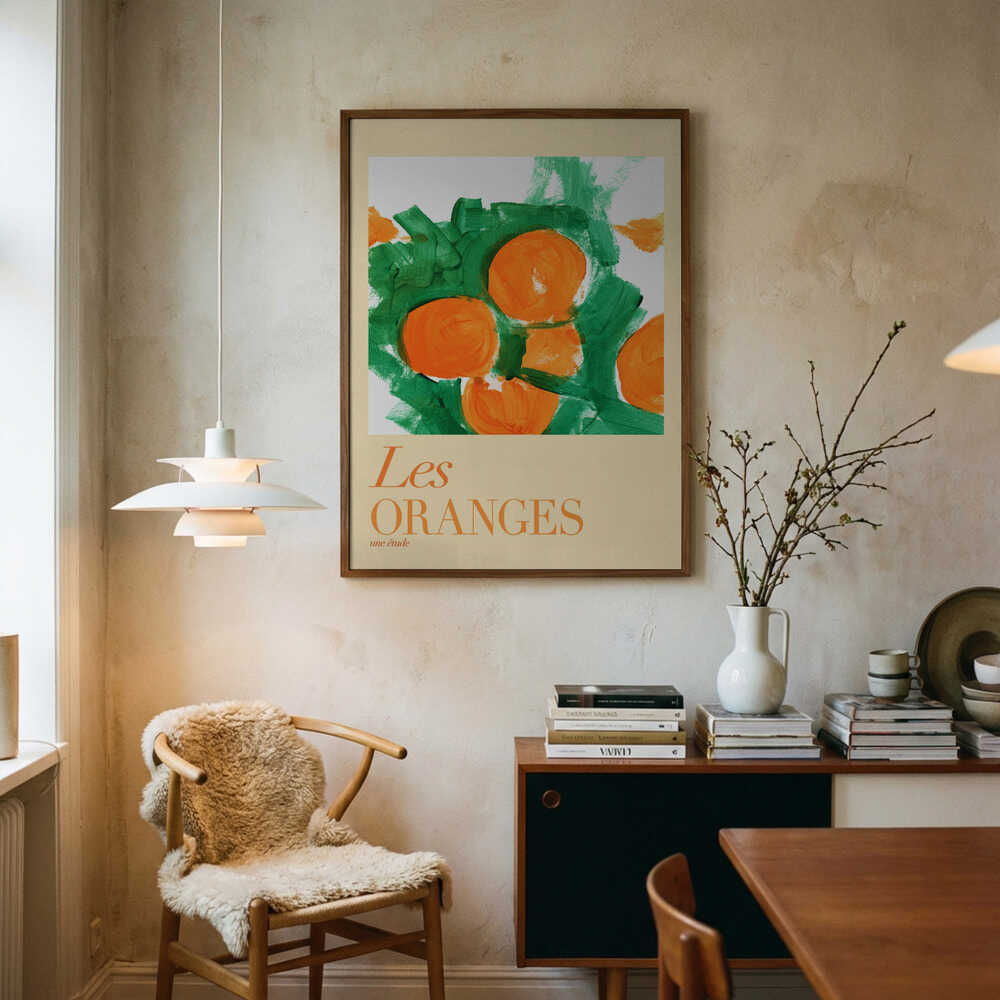 Poster „Lebendige orangefarbene Studie“