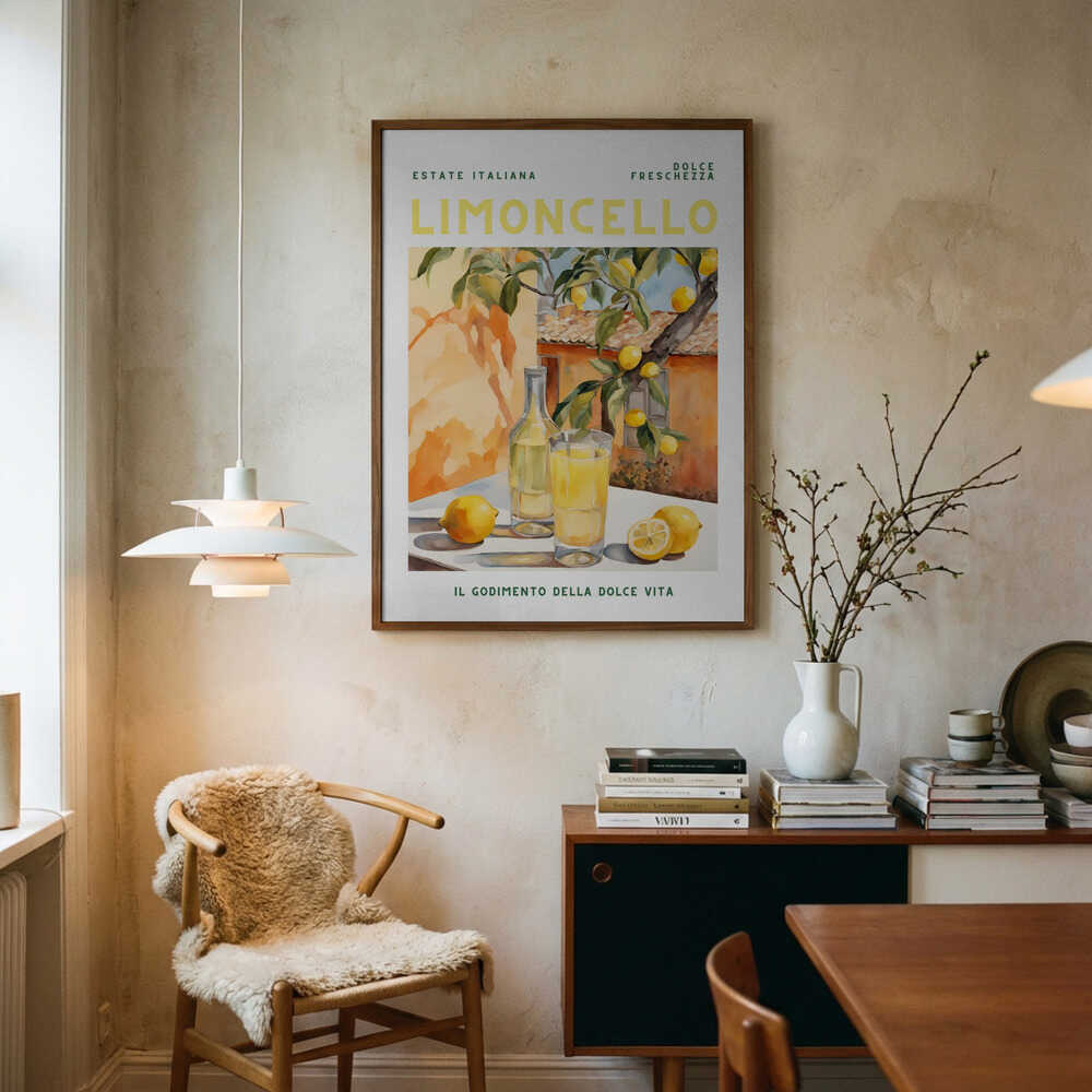 Limoncello, Aquarell, Fresh Poster