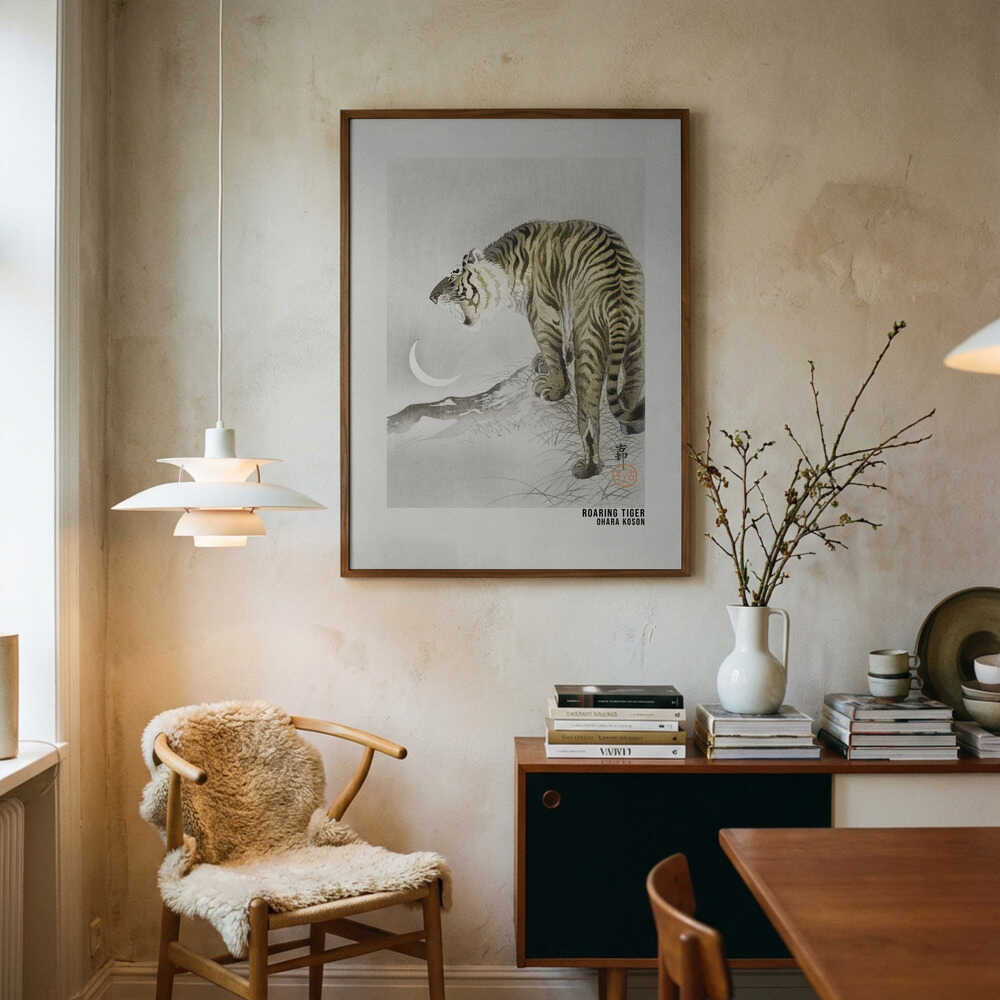 Poster Kunstwerk „Brüllender Tiger“ Poster