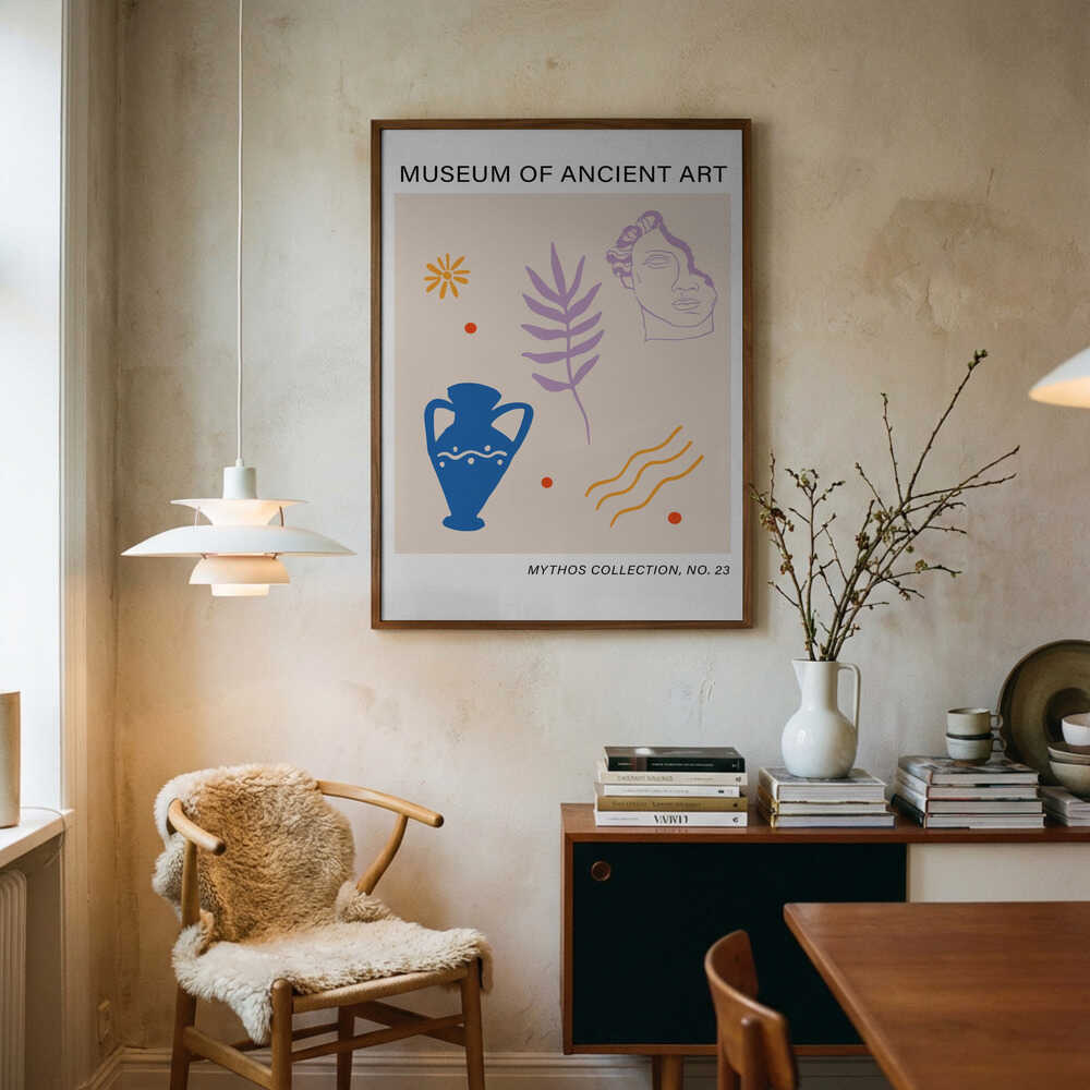 Poster mit abstrakter Kunst zu antiken Mythen