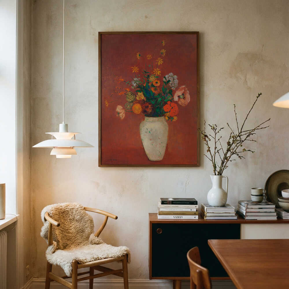 Bouquet In a Chinese Vas Poster