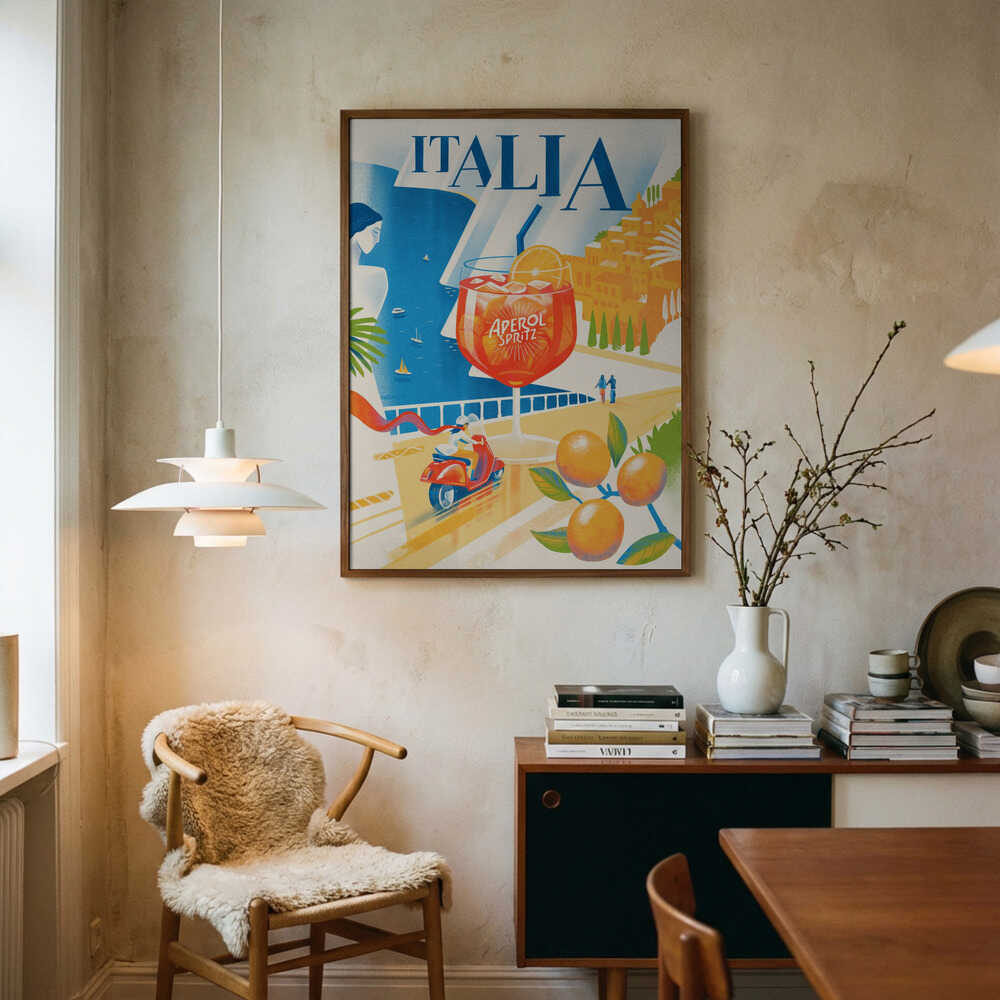 Poster mit italienischer Sommerküste