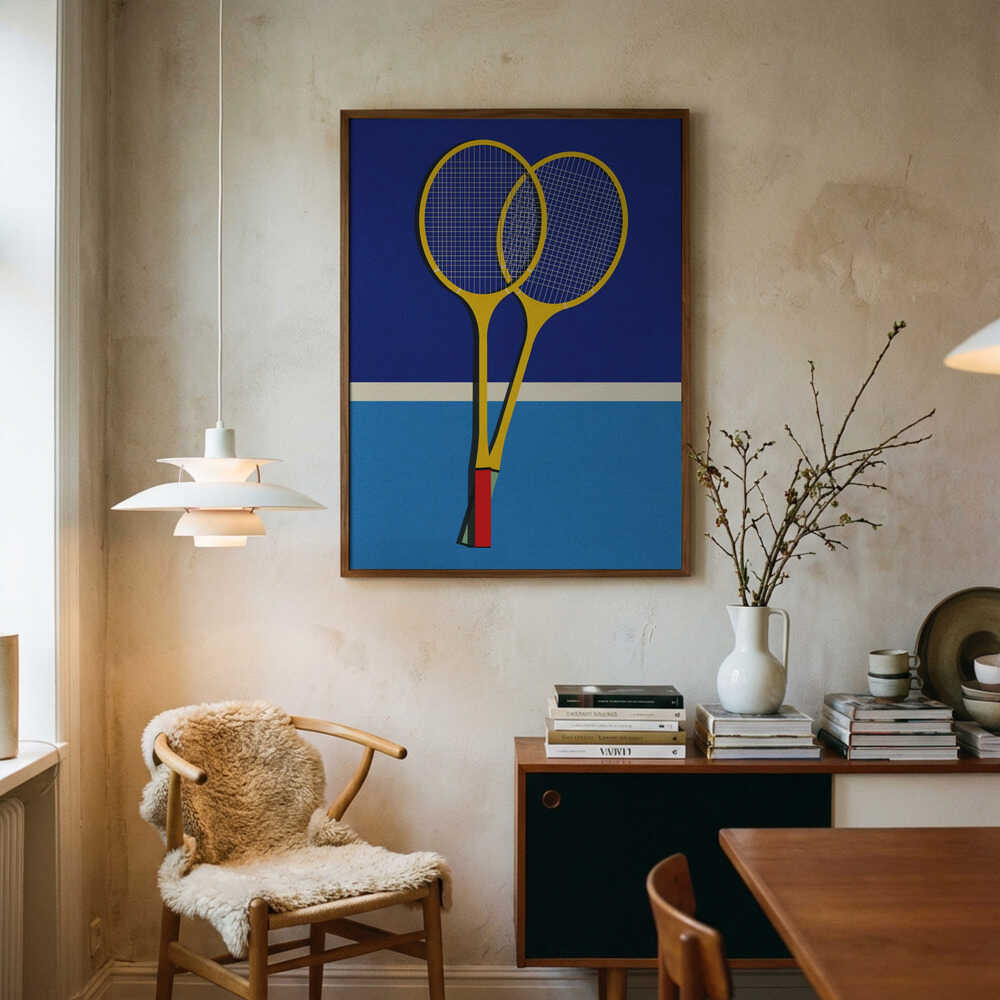 Poster „Badmintonschläger aus Holz“