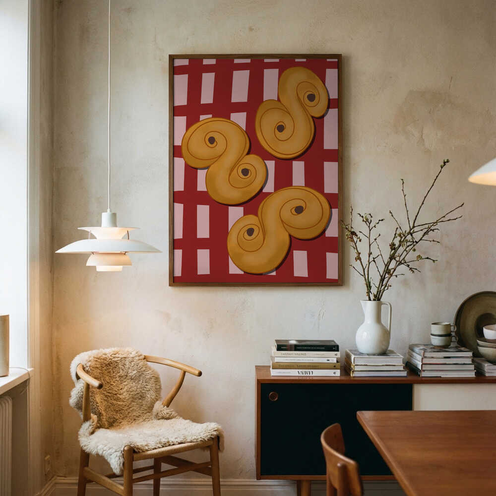 Golden Swirl Delight Poster