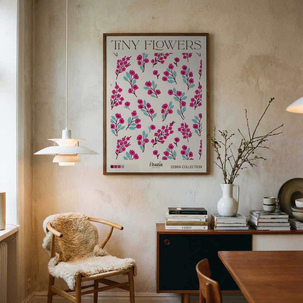Kleine rosa Blüten, Poster