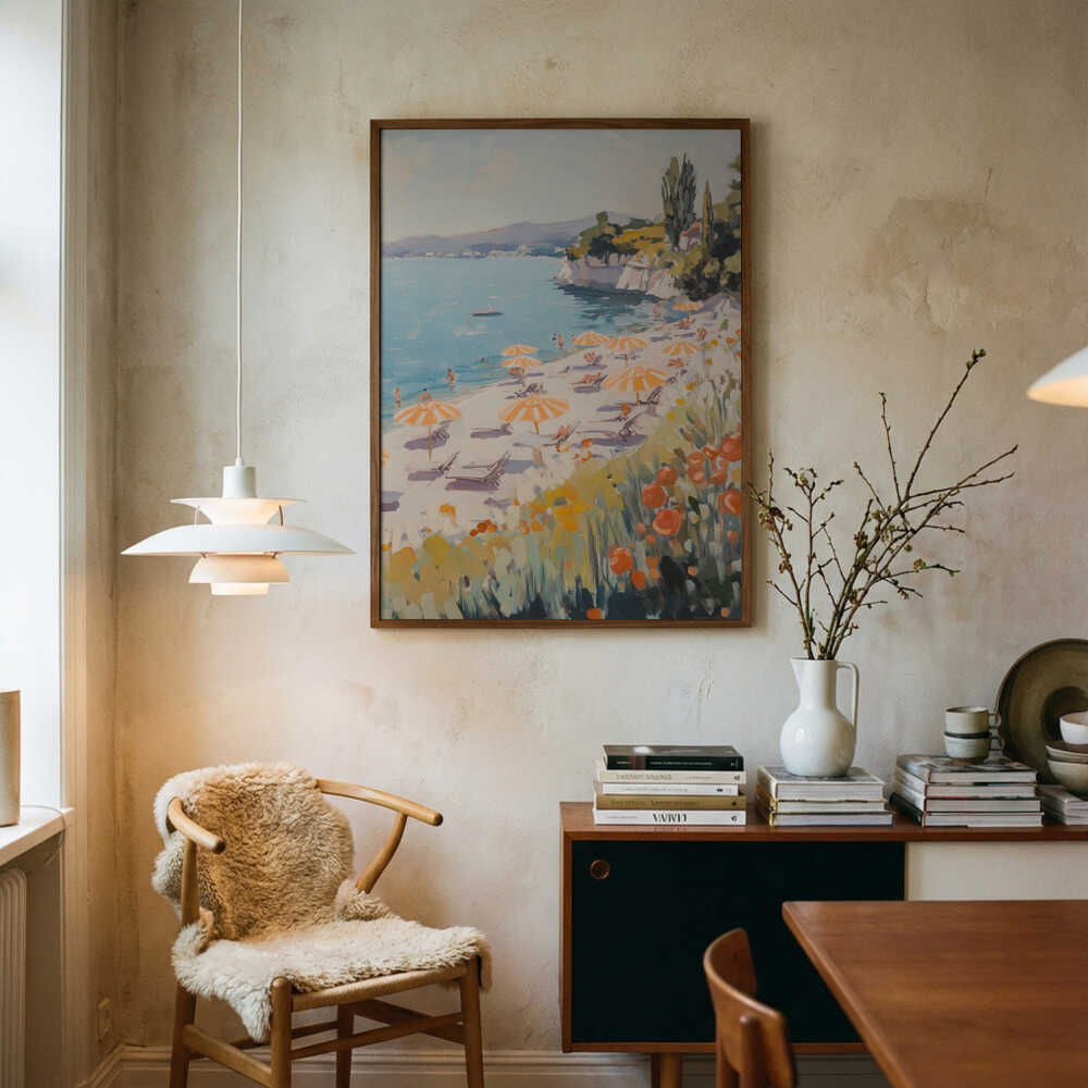 Mediterranean Beach Day Poster