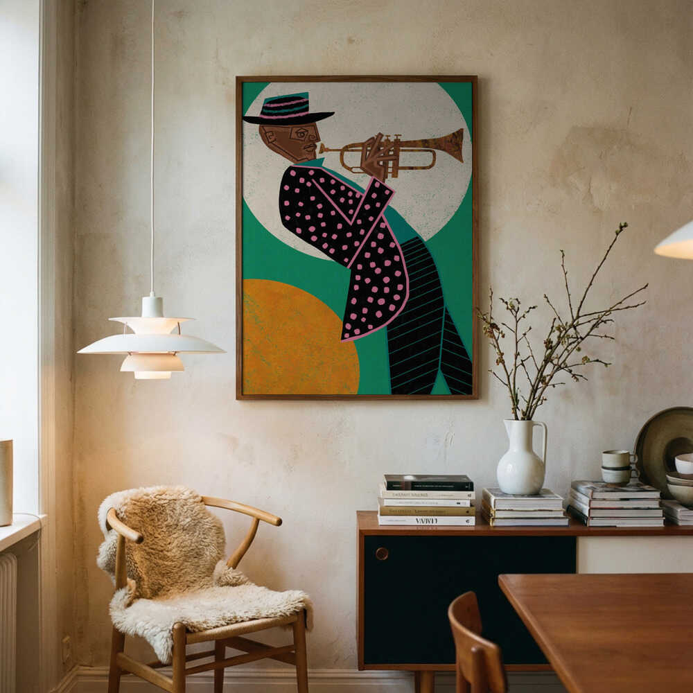 Cooler Jazz-Trompeter Poster