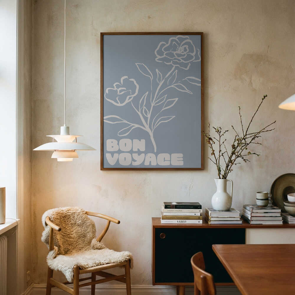 Bonvoyage(blue) Poster