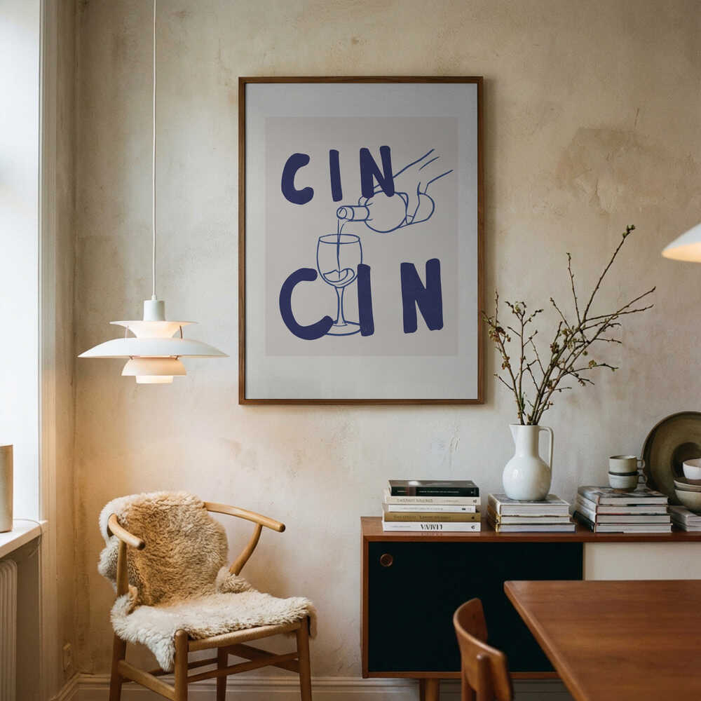 Cheers in Blue Poster