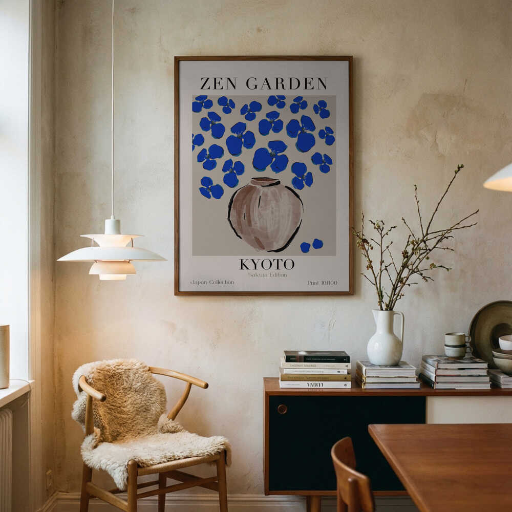 Poster „Himmelblaue Blüten“