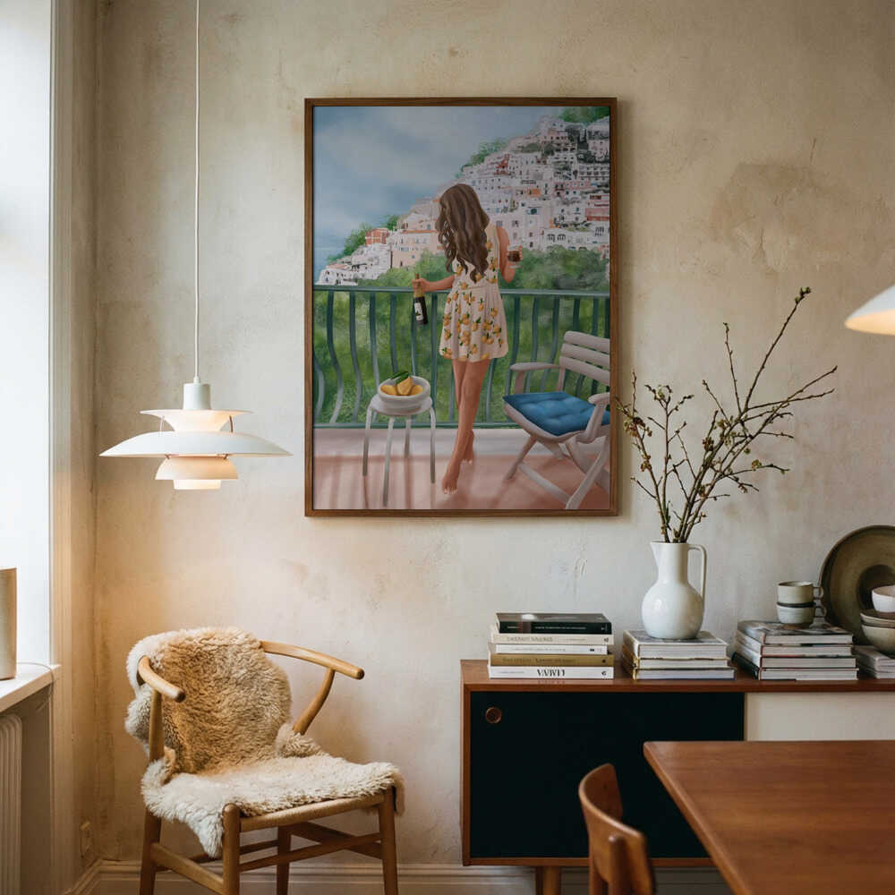 Glückseligkeit auf dem Balkon – Poster