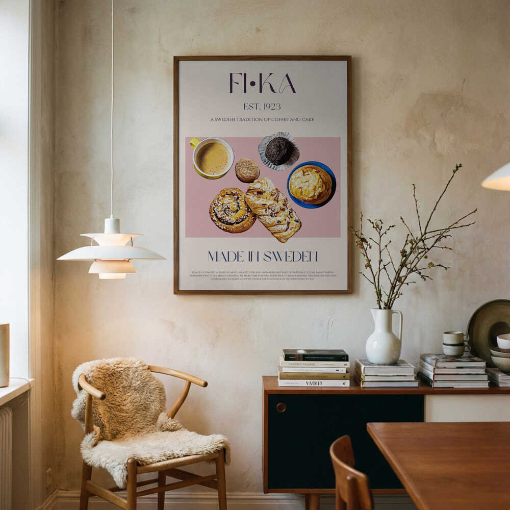 Poster „Schwedische Fika-Köstlichkeiten“