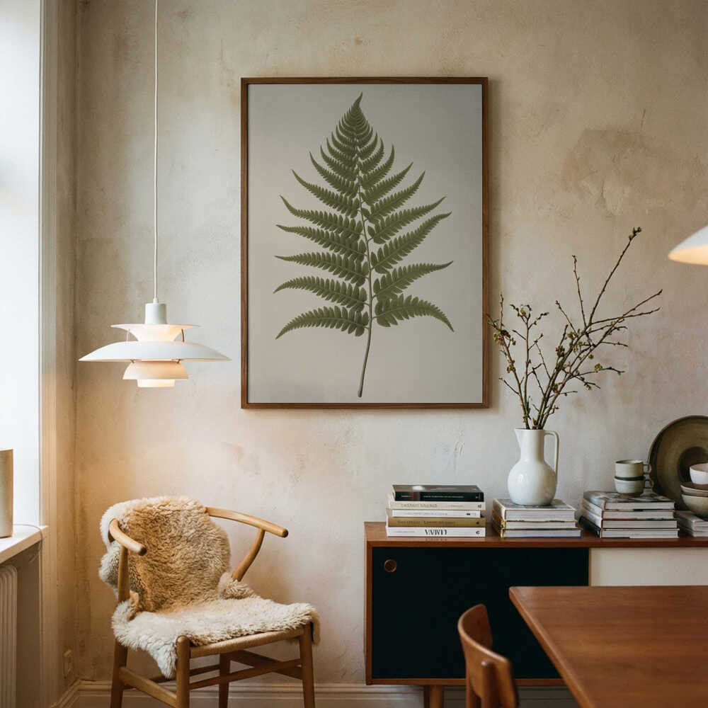 Elegantes botanisches Poster mit Farn