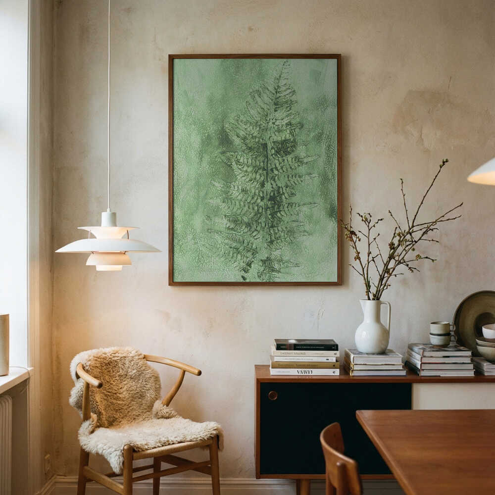 Subtle Fern Frond Poster