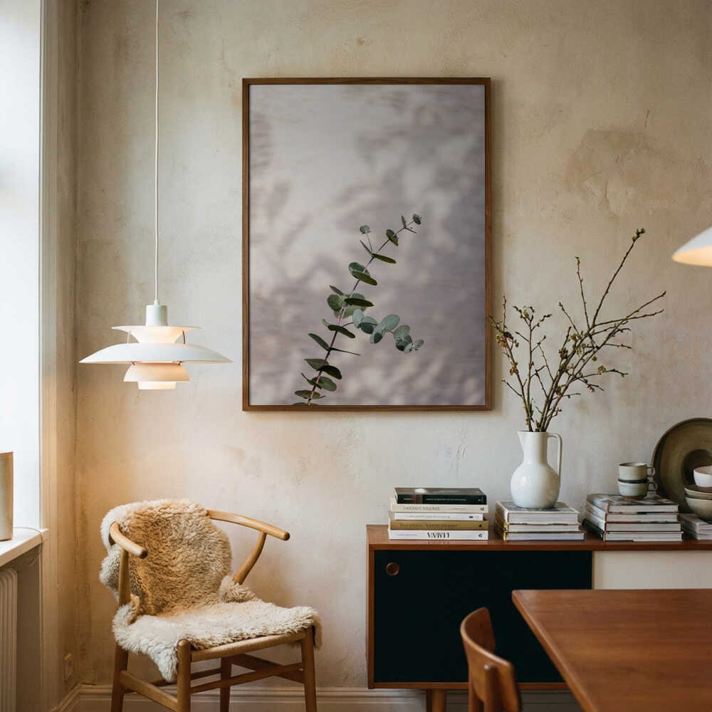 Eucalyptus Branch Shadow Poster