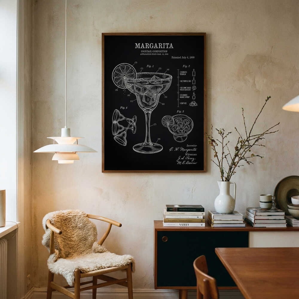 Margarita Cocktail Patent Poster