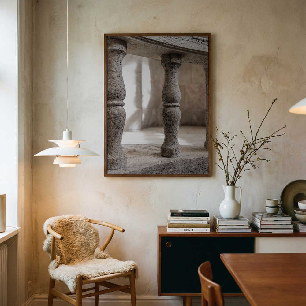 Poster mit klassischer Steinbalustrade