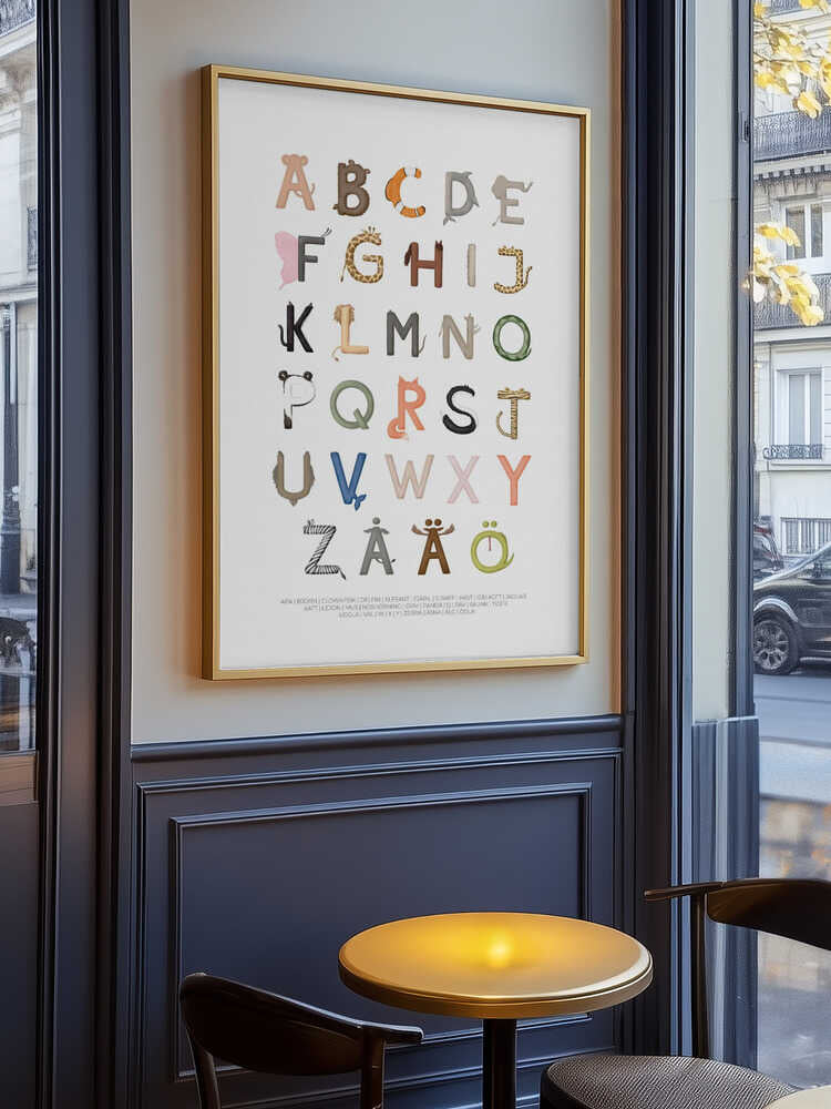 Tierbuchstaben Poster