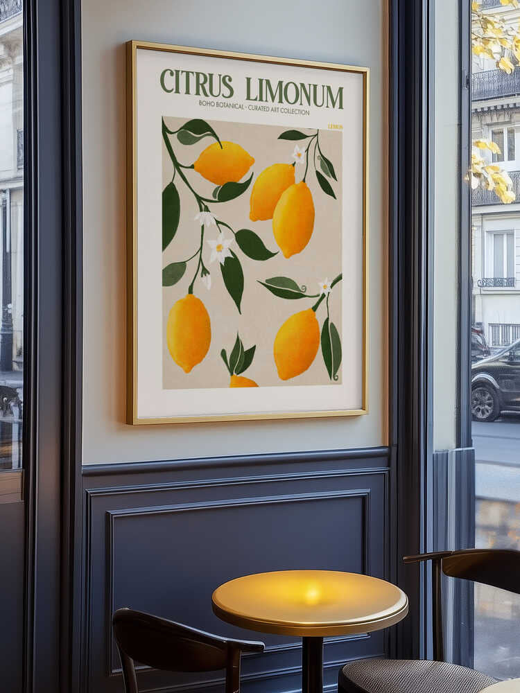 Golden Citrus Delight Poster