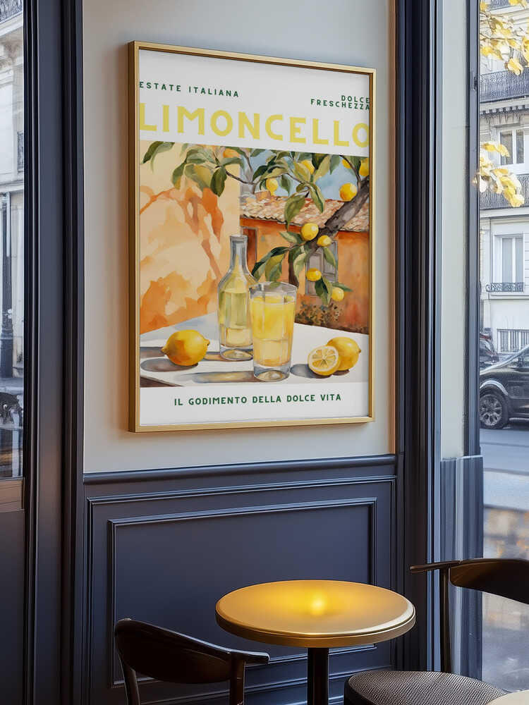 Limoncello, Aquarell, Fresh Poster