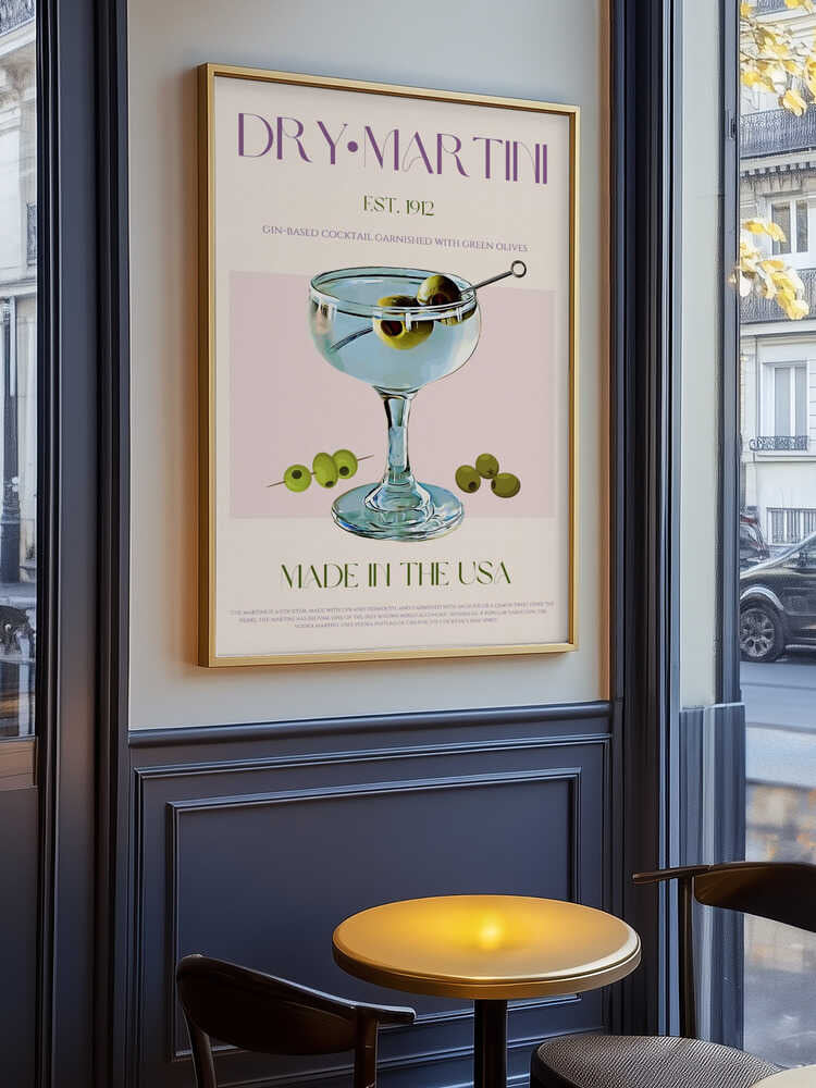 Klassischer Martini-Charme Poster