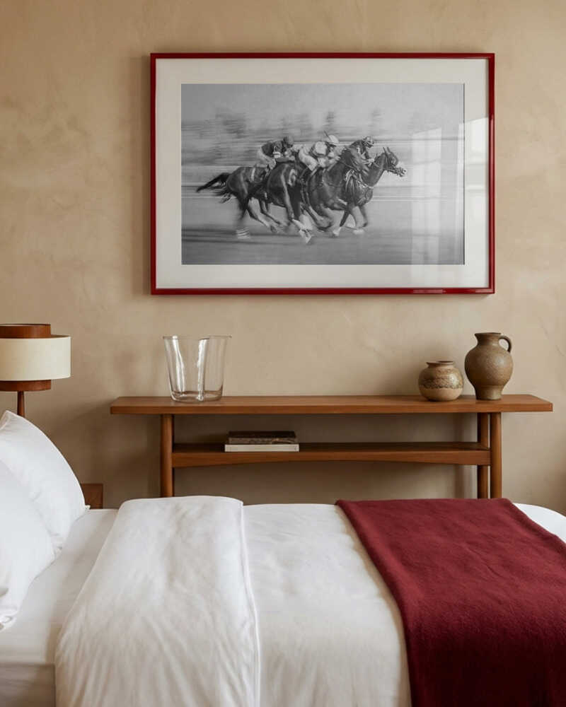 Galloping Racehorses Poster