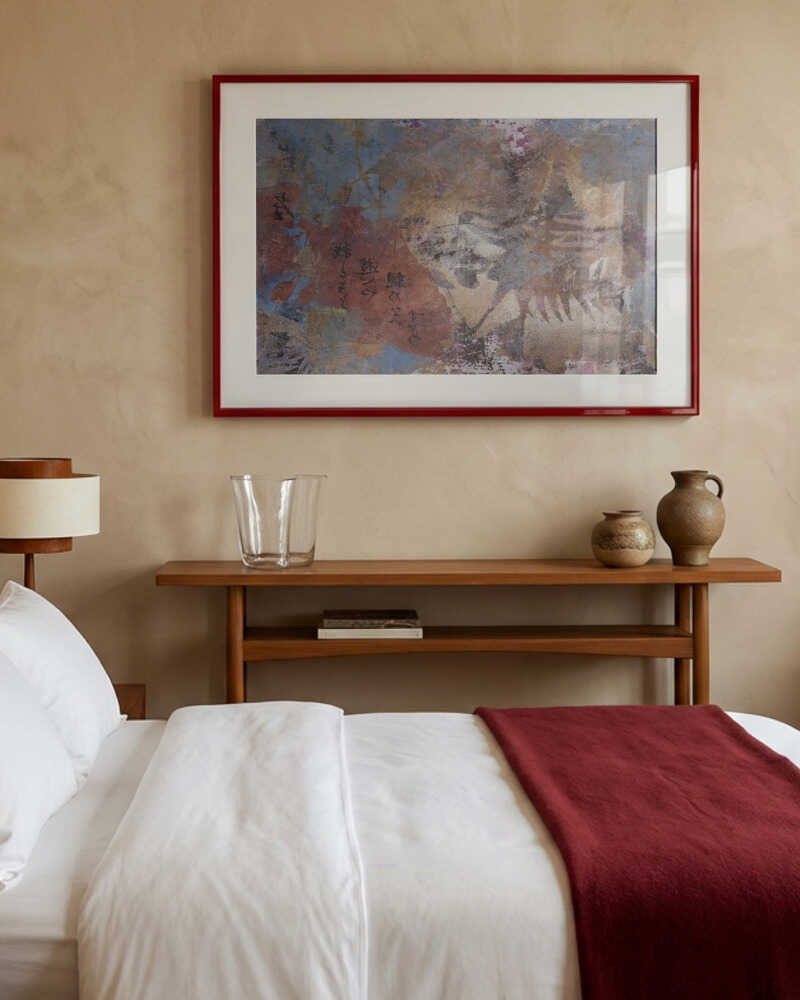 Poster mit antiken botanischen Texturen