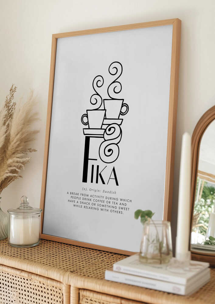 Schwedisches Fika-Kaffeepausen-Poster