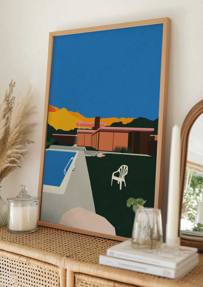 Poster „Kaufmann Desert House am Pool“