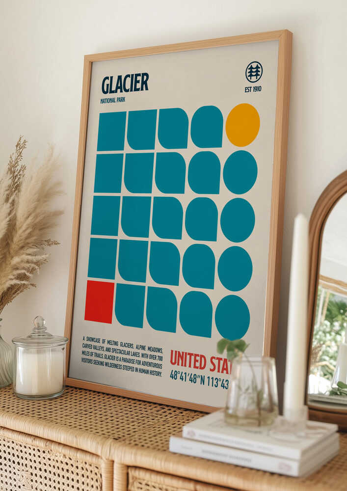 Glacier National Park Travel Poster Poster