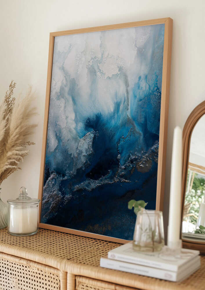 Seascape abstraction - Blue Waters Poster
