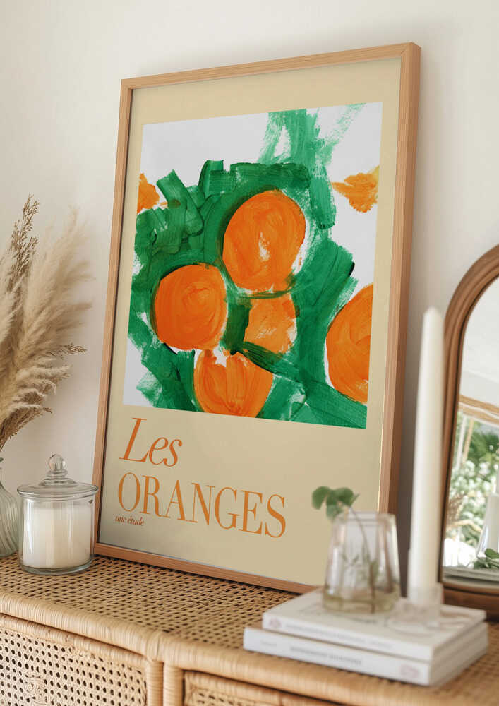 Poster „Lebendige orangefarbene Studie“