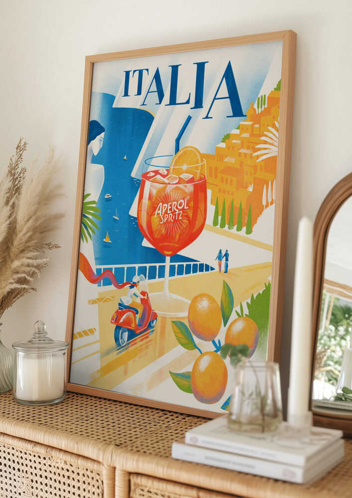 Poster mit italienischer Sommerküste