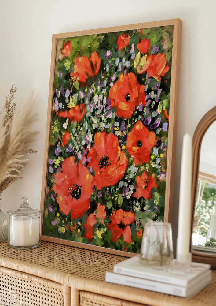 Vibrant Poppy Garden Poster
