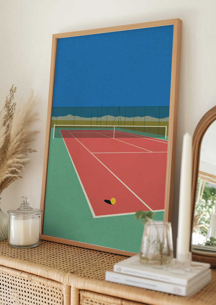 Tennis Court In the Desert Poster