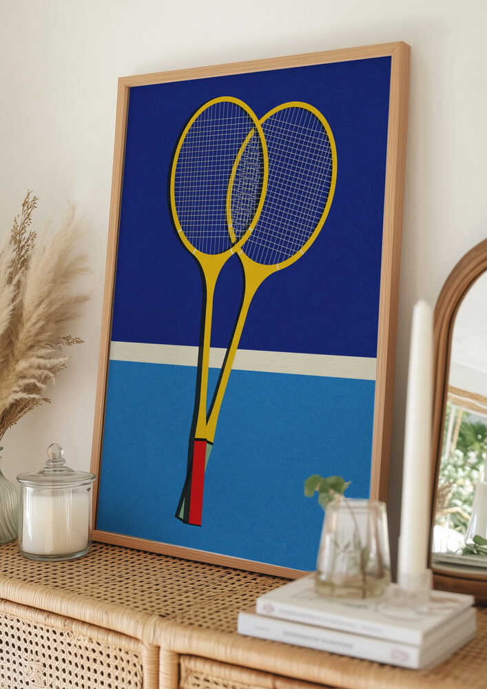 Poster „Badmintonschläger aus Holz“