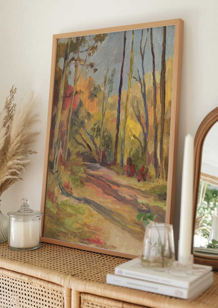 Peaceful Autumn Path Poster