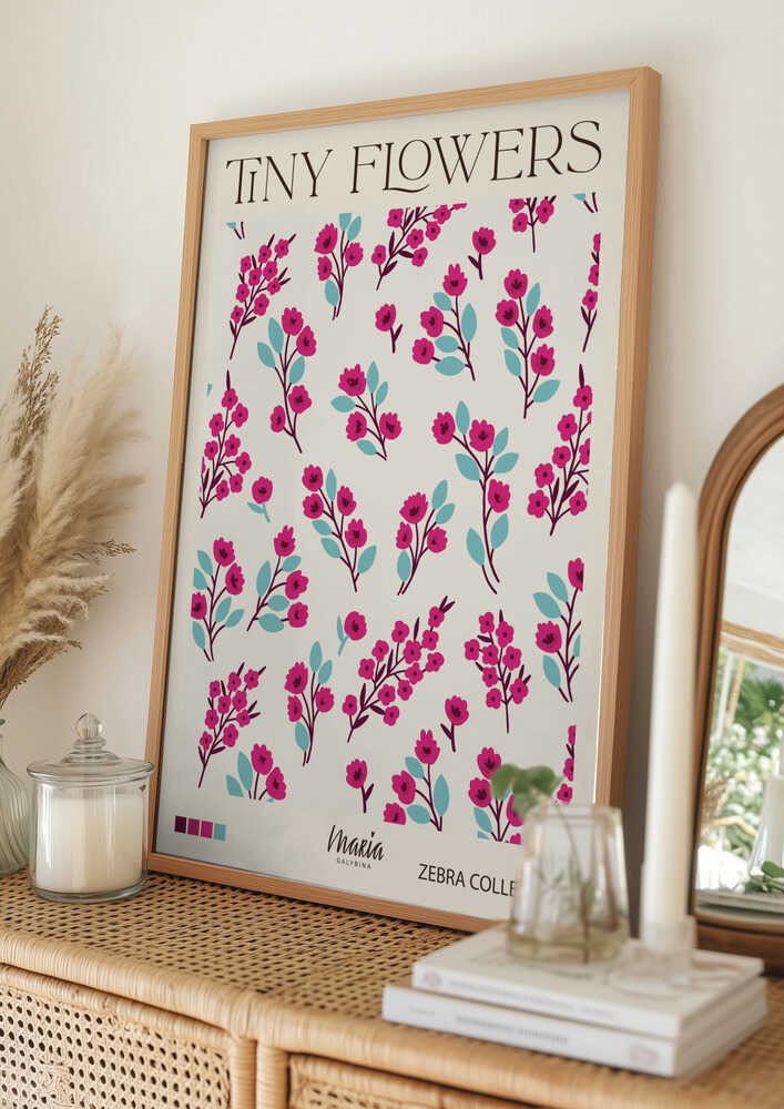 Kleine rosa Blüten, Poster