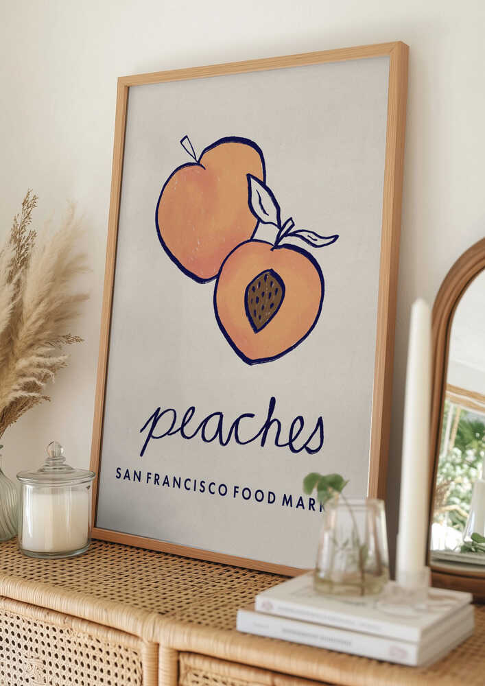 Fresh Summer Peaches Poster