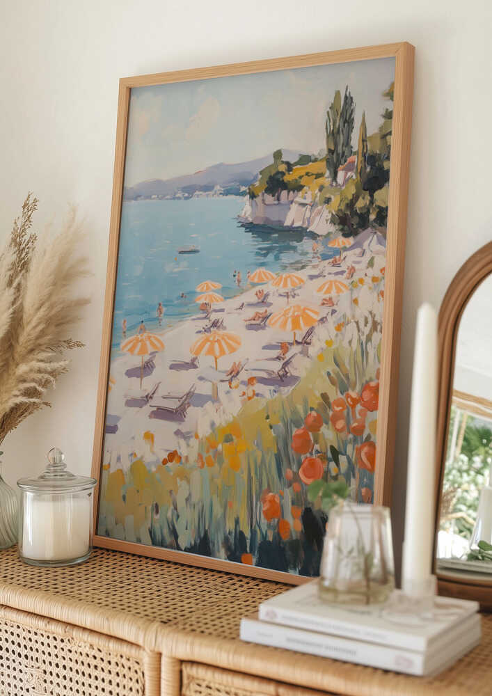 Mediterranean Beach Day Poster