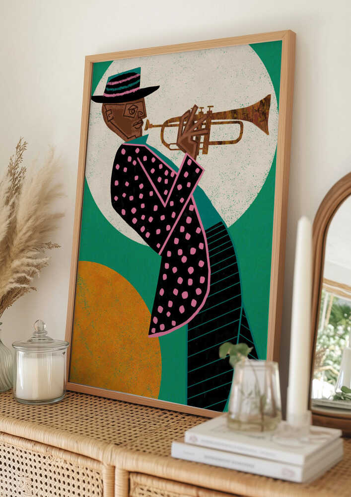 Cool Jazz Trumpeter Poster