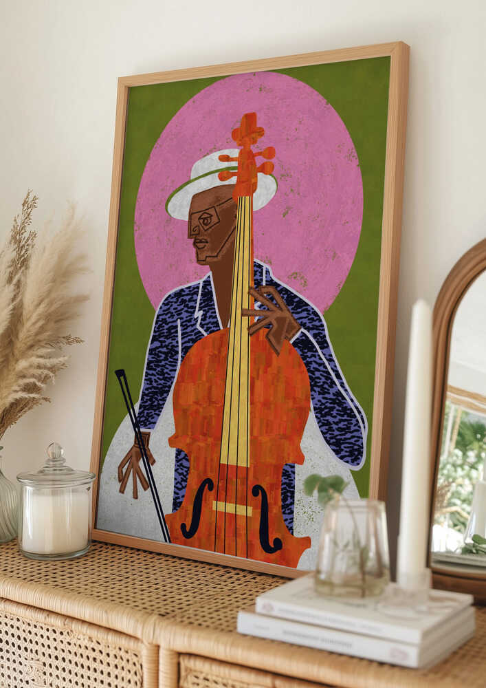 Jazz Cello Player Poster