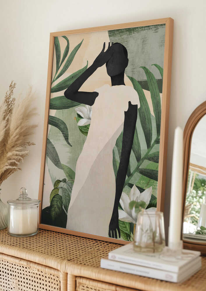Poster mit eleganter tropischer Gelassenheit